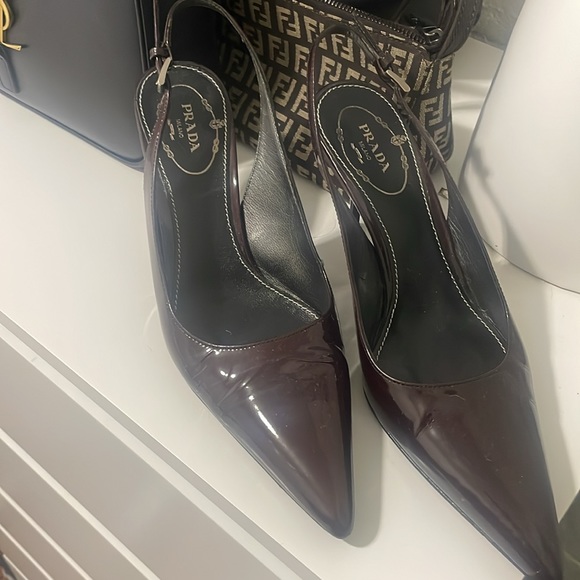 Prada cherry red maroon kitten heel - Picture 2 of 4